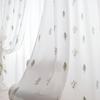 Sheer Embroidered Curtains Voile Window Scrim Light Filtering Not Transparent for Living Room Balcony Decor