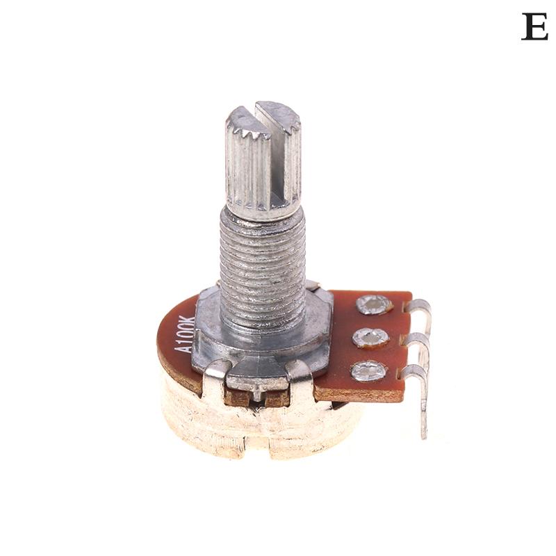 A500K B500K A250K B250K A50K B50K A25K B25K Potentiometer Splined Small Pot Electric Guitar Bass Effect Amp Tone Volume18Mm Shaft Parts