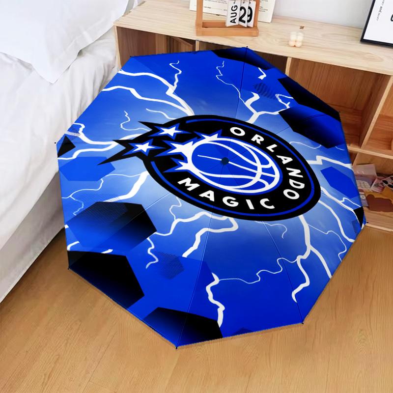 Orlando basketball Umbrella Folding umbrella, automatic umbrella 8-Frame for Travel, camping Use Gift for Halloween Christmas