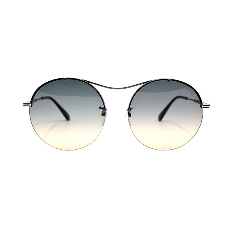 TF Retro Avant-Garde Custom Series Round Half-Frame HD Sunglasses Unisex Sunglasses TF565-08B