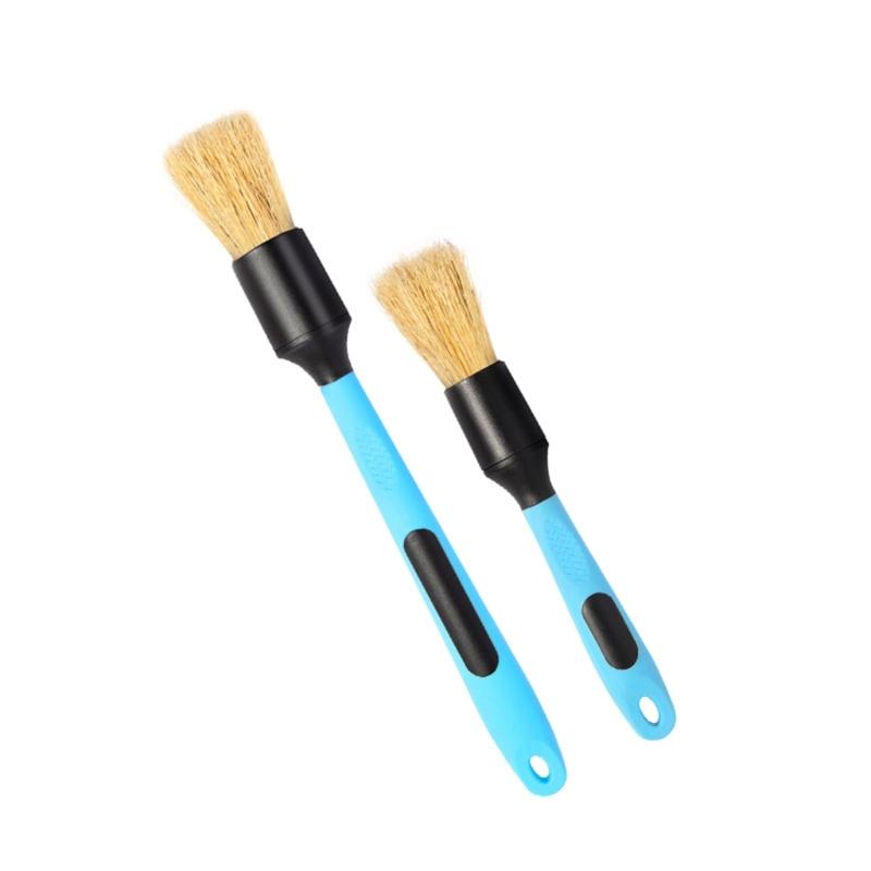 Multipurpose Cleaning Brush Kit Including Soft and Hard Bristles for Safe Scrubbing on Car and Household Items