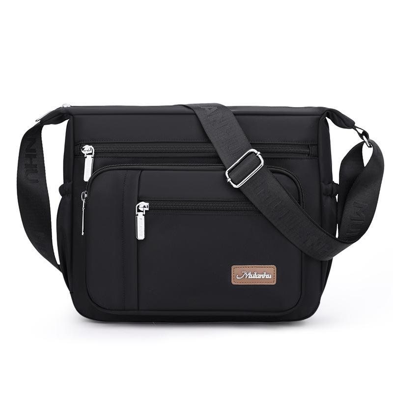 

Сумка для мам среднего возраста, женская, большая вместимость, сумка через плечо, кошелек для занятий спортом на открытом воздухе чёрный