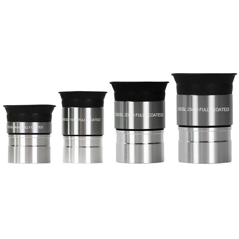 1,25" Plössl Okular Set: PL4mm, PL10mm, PL20mm, PL25mm für Teleskope