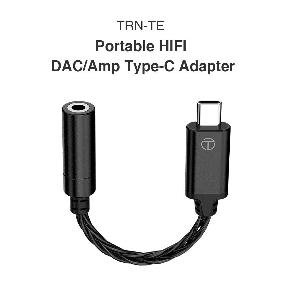 TRN TE DAC AMP Adapter Type-C To 3.5mm Audio Cable  Chip Earphone Amplifier PCM 96kHz for TRN Official Store