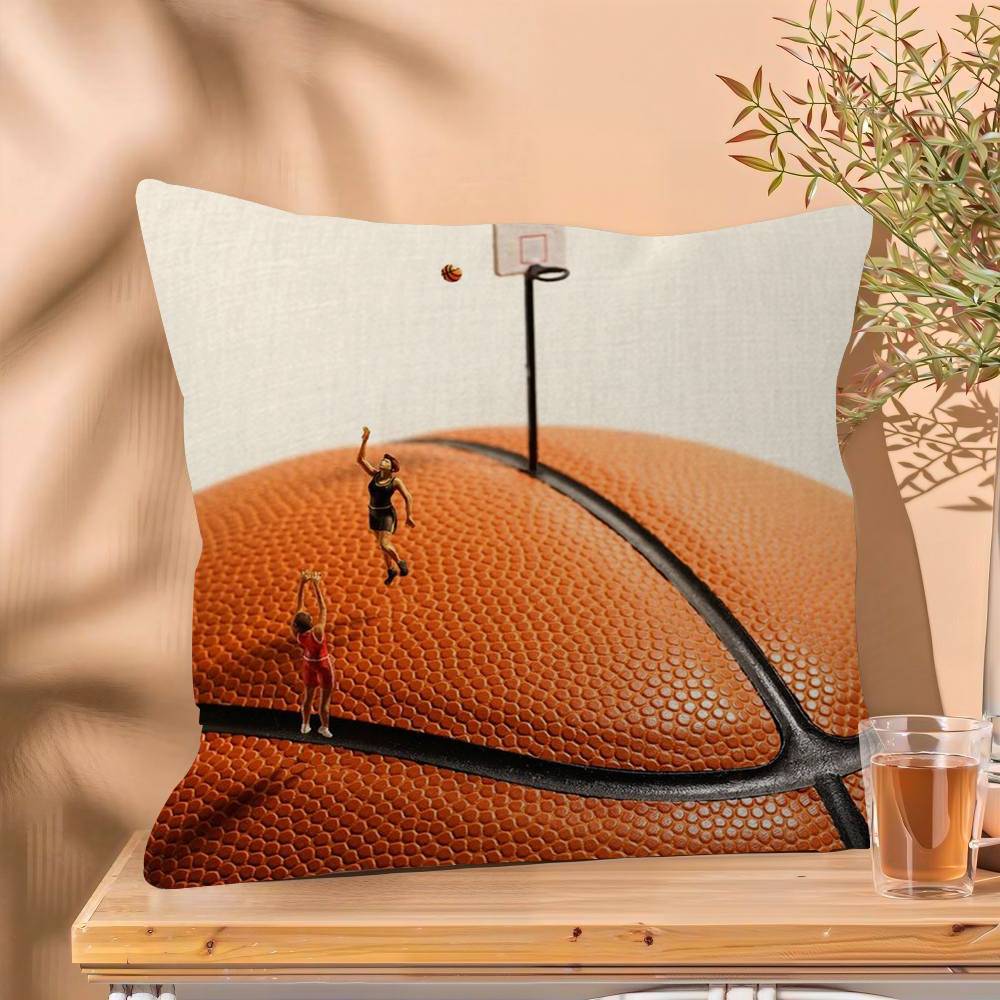 Nordic Colorful Sport Basketball Maple Design Cushion Cover Happy Autumn Harvest decor Holiday Decorati Pillow Cover
