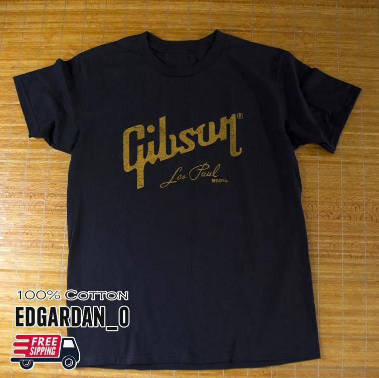 Gibson Les Paul Model Logo Black Unisex T-shirt S-3XL Free Shipping M