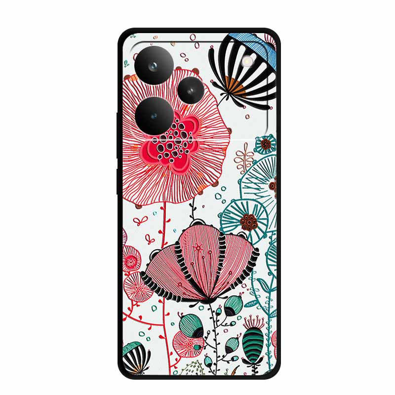 3D Hoesje Voor Realme P4 Pro 5G Telefoonhoesje P4Pro Coque Reliëf Bloemen Siliconen Zachte Achterkant Voor Realme P4 Pro Hoesje P 4 Pro