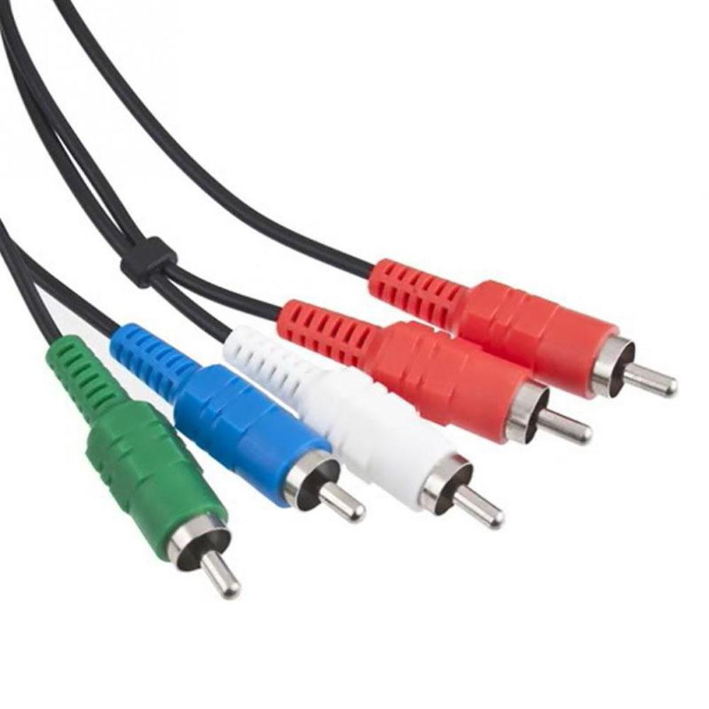 HD Component RCA AV Video-Ado Cable Cord for PS2 PS3 Slim 5.9Ft