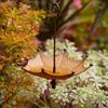 Metal Bird Feeder Umbrella Shaped Hummingbird Food Tray Hangable Hummingbird Food Bowl For Outdoor Window Apartment Balcony