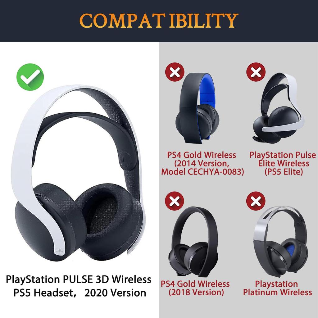 SOULWIT Chladicí gelové chrániče uší Náušníky pro Sony PULSE 3D PlayStation 5 PS5 Bezdrátová sluchátka Náhradní chrániče Chladicí chrániče uší s vysokou hustotou