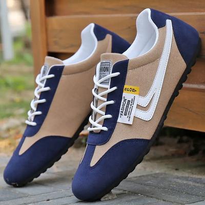 Codzienne Oddychające Trampki Koreański Styl Jesień Sznurowane Codzienne Antypoślizgowe Trenerzy Zapatillas Para Hombre Męskie Niskie Buty z Płótna