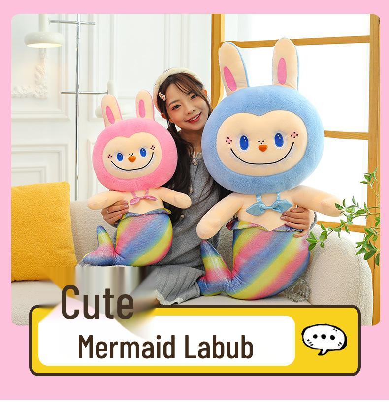 Cross-Border Mermaid La-Boo Plush Doll: Amusement Park Pendant Gift