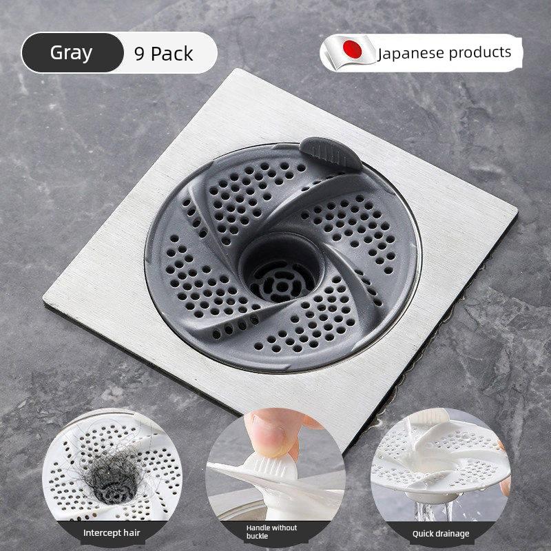 New Japanese-Style Drain Filter Net for Bathroom Hair, Vortex Drain Stopper, Anti-Insect and Anti-Odor Gadget