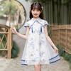 Entzückendes Eisenmädchen Qipao Kleid - Chinesischer Stil Sommer Tang Anzug für Kinder
