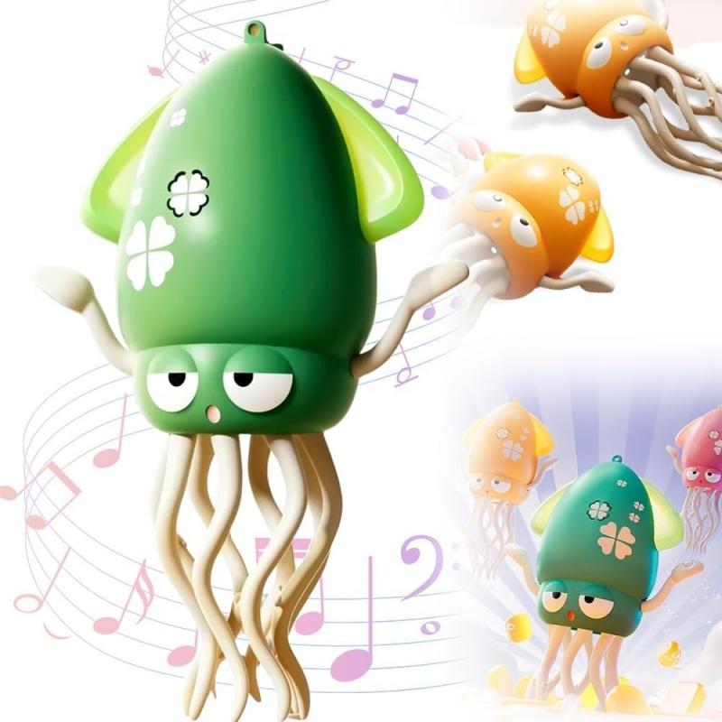 Kids Dancing Octopus Electric Crawling Toy with LED Lights Music Automatic Avoidance Music Dancing Robot Intelligent Gift