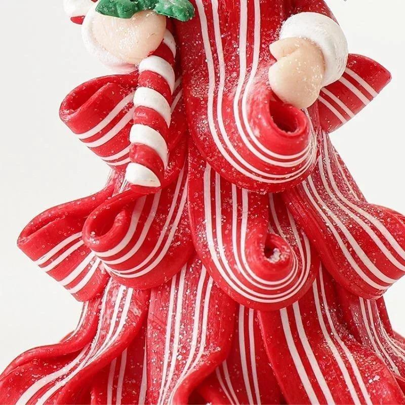 Soft Clay Christmas Mini Tree Creative Little Angel Christmas Tree Shaped Fun Scene Decorations Xmas Tree Decors