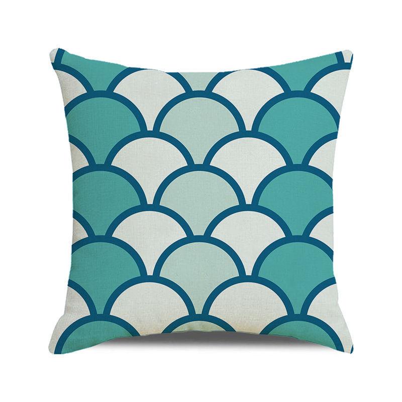Watercolor sailing-themed sailboat Digital printing short plush pillow covers for car sofa office cushion cover home goods