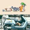 MDLUFY Car Sticker Cartoon Cat Cat Cartoon Waterproof Funny Sticker for Cars and Motorcycles