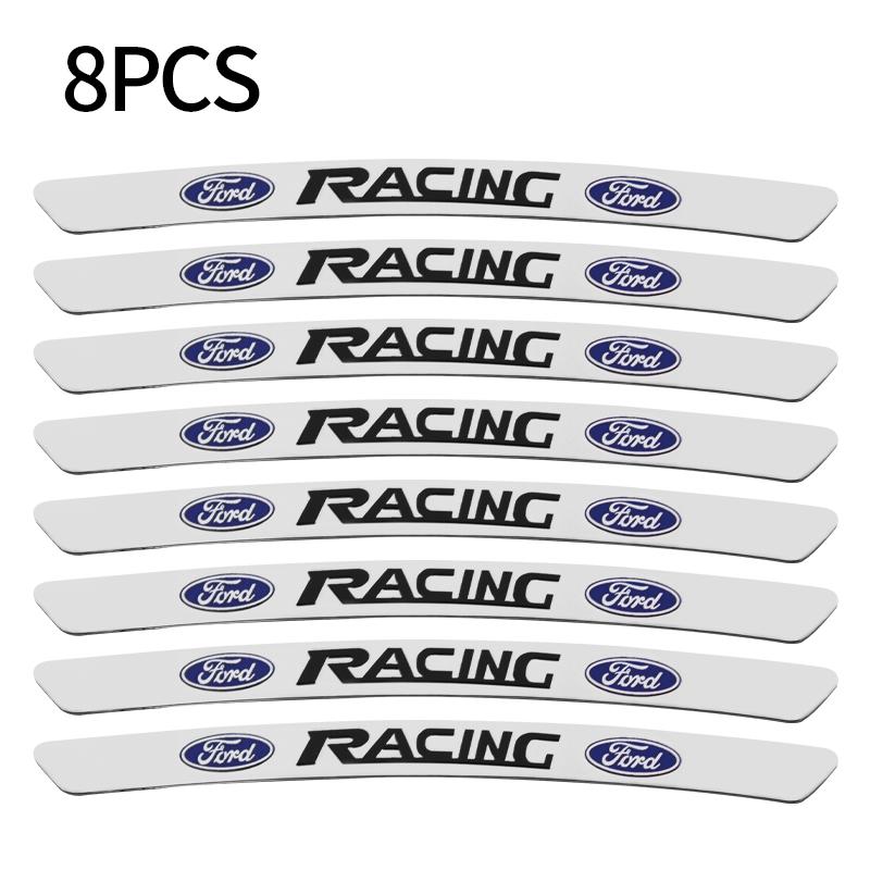 4/8pc Aluminum Car Badge Wheel Hub Rims Stickers Auto Decoration Accessories For Ford Mustang Focus 2 3 4 Mondeo Fiesta Ecosport