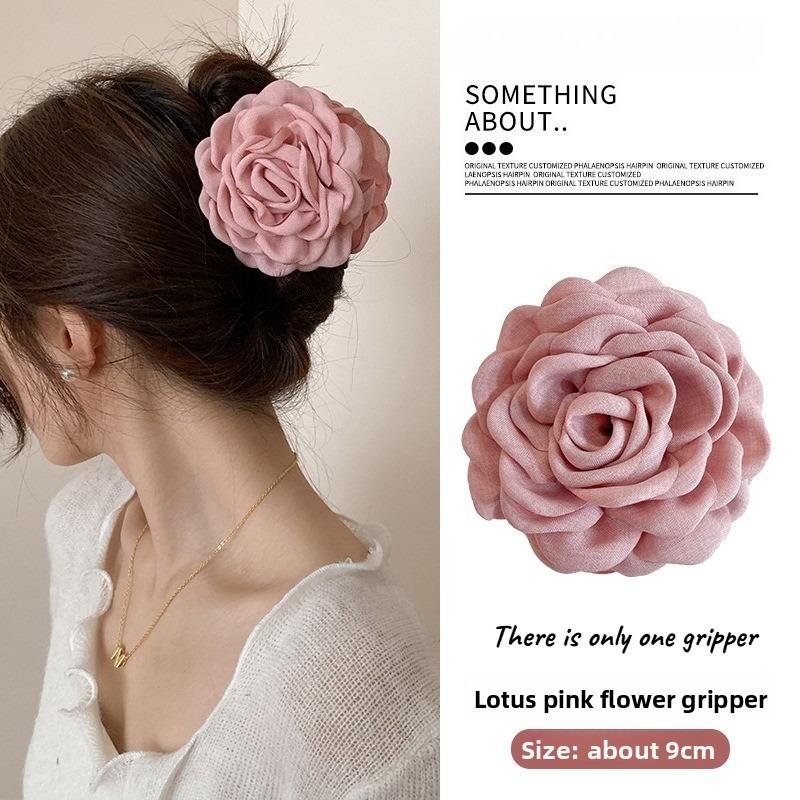 

Sweet Oversized Bow Hairpin Long Ribbon Satin Hair Clip Solid Color Hair Accessories for Women & Girls
