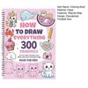 How To Draw Everything 300 Drawings Book Step-By-Step Drawings Book Portable Travel Toddlers Boys Girls Educational Animal