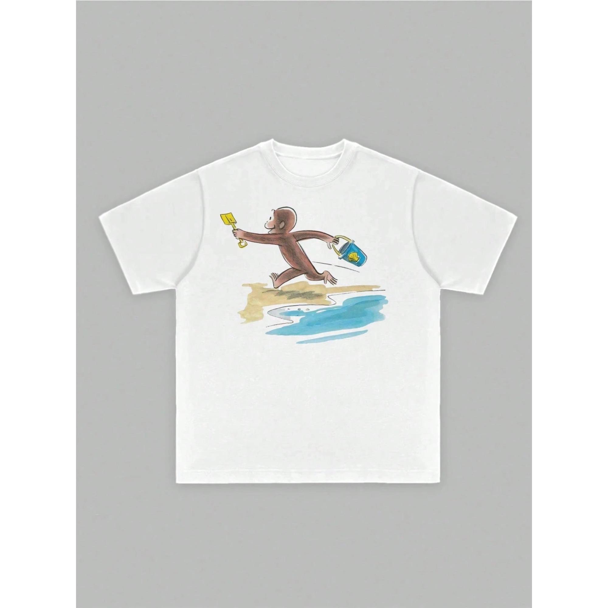 

2025 New Essential Cotton Unisex T-Shirt Fashion Printing Soft Breathable Crew Neck Fashion Men s and Women s T-Shirts One Piece S