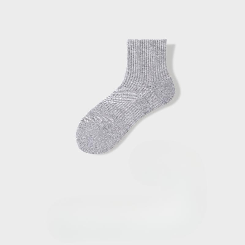 Basketball Socks, Men's Mid-calf Sports Pure Cotton Thin Short Socks, Men's Breathable and Sweat-absorbing Thick Towel Bottom Long Socks