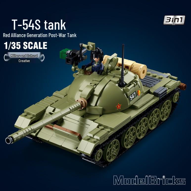 Xiao Luban B1135 Medium 3-in-1 Tank and Aircraft Building Blocks Toy for Boys Assembly