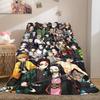 Anime Demon Slayer Print Blanket Warm Comfortable Flannel Cover For Bedrooms, Sofas, Beds, Chairs LXRa7