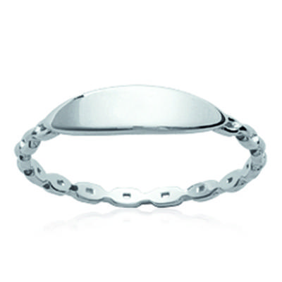 Silver Ring 'Identity' Silver (rhodium) - 4 Mm