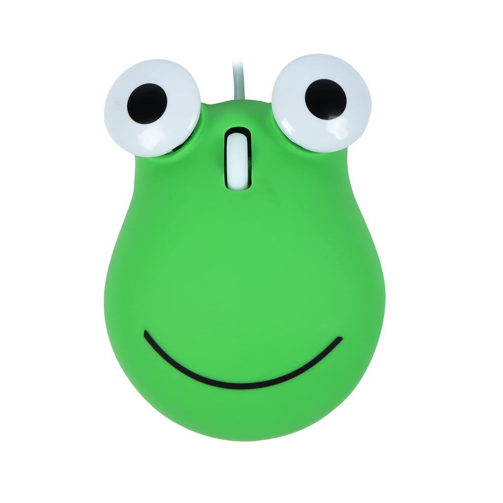 Wired Mouse Small Cute Frog Mouse USB Wired Optical 1600DPI Cute Animal for Lightweight Portable Symmetrical Compatible with Women/Kids