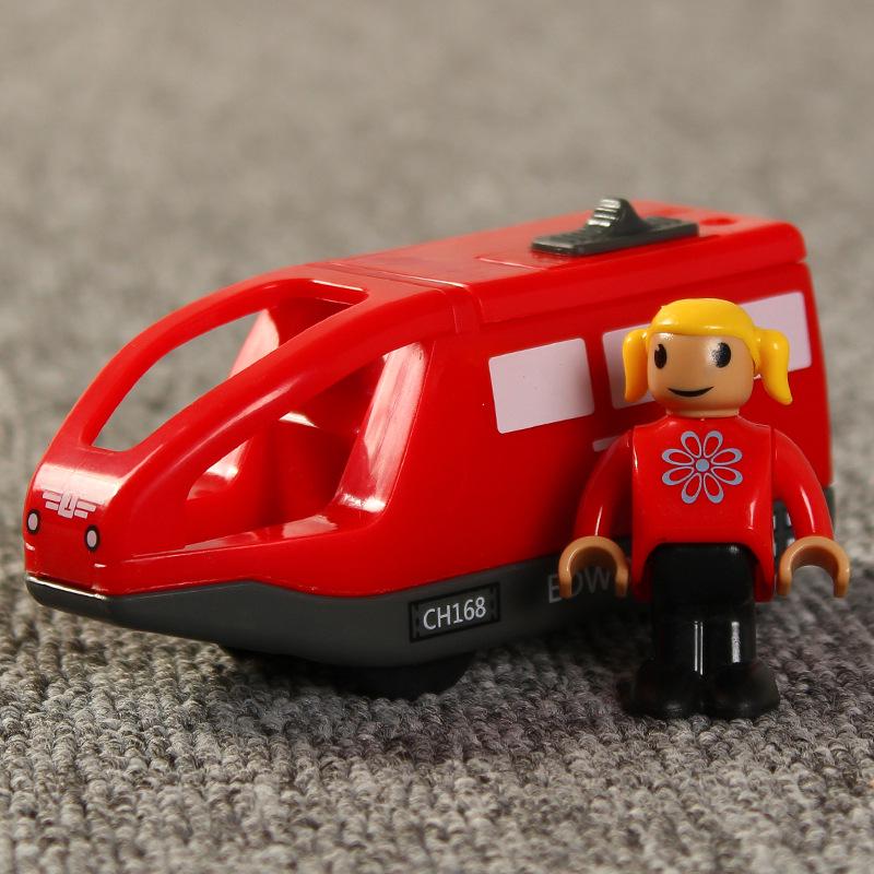Kids RC Electric Train Set Locomotive Magnetic Train Diecast Slot Toy Fit for Wooden Train Railway Track Toys for Children Gifts