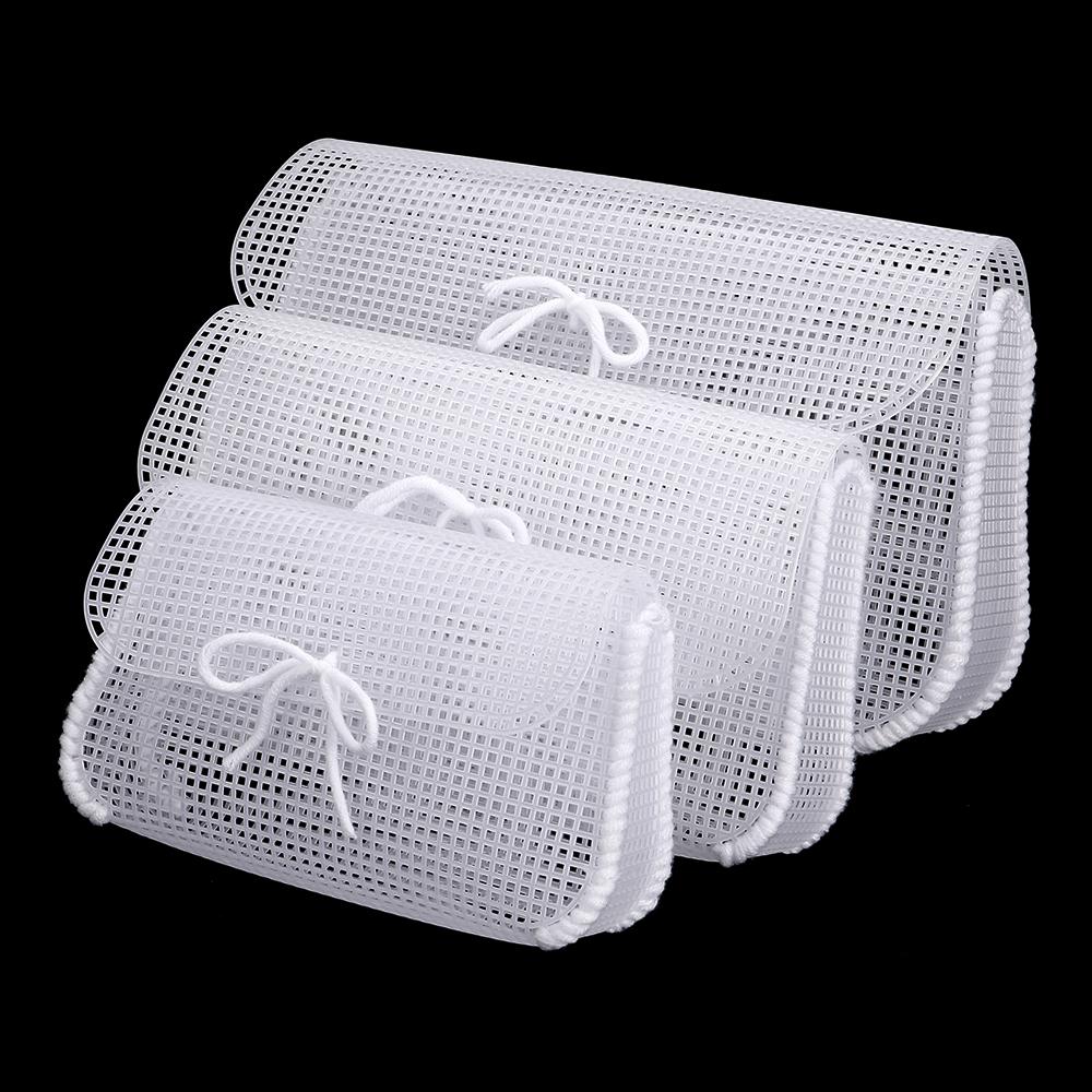 3pcs/set White Weaving Plastic Sheet for DIY Handmake Crochet Hand Bags, Durable Mesh Grids, DIY Knitting Craft Design Template