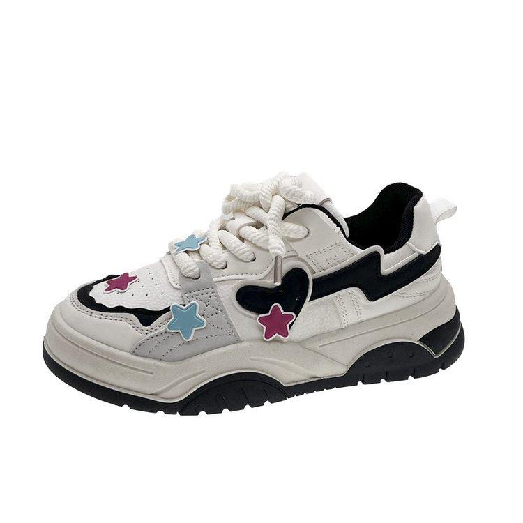 

Women s shoes 2025 new love dopamine sports shoes soft-soled running shoes platform-soled casual niche board shoes 35