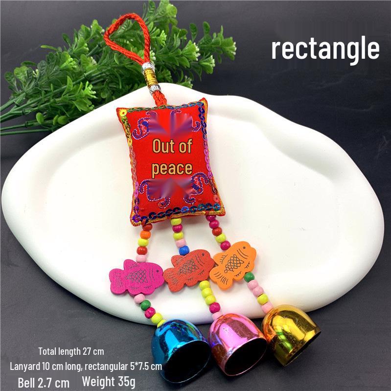 Chinese Style Snake Year Embroidered Scented Wind Chime Pendant for Home or Car