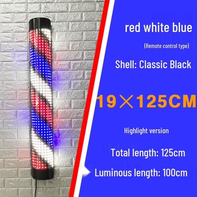 Wall-Mounted Waterproof LED Rotating Barber Shop Light Box