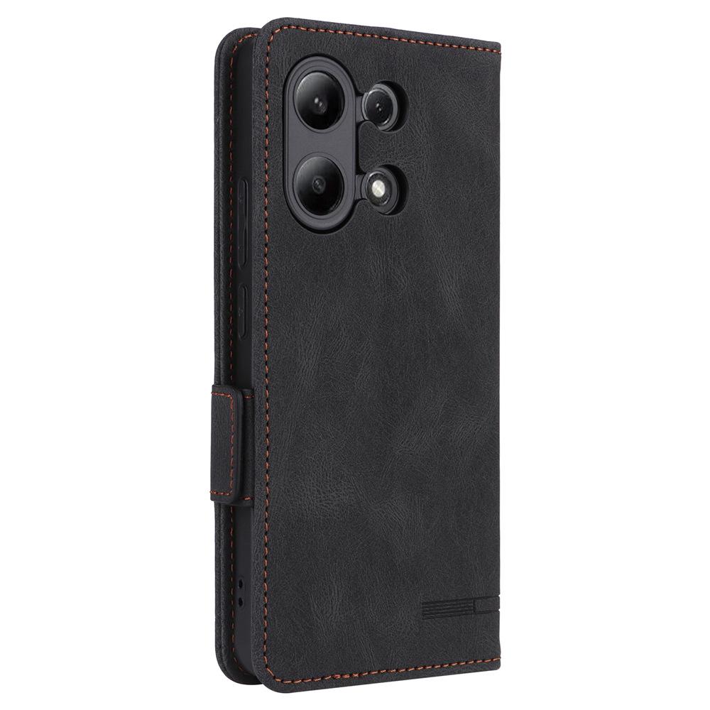 Redmi Note 13 4G Leather Flip Phone Case with Magnetic Buckle