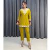 Indian Women Designer Pure Cotton Chikenkari Style Cord Set Party Wear Bollywood Kurti