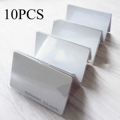 10ks RFID karet 125kHz Proximity ID Řízení přístupu EM4100 EM4102 TK4100 Bílá