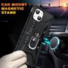 For iPhone 15 TPU+ PC Protective Phone Case Ring Holder Kickstand Back Cover