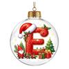 Indoor Outdoor Xmas Hanging Ornaments 26?Letter Acrylic Christmas Ball Ornament, 3D Crystal Style Alphabet Gift Ideas for Family Pendant, Tree Home