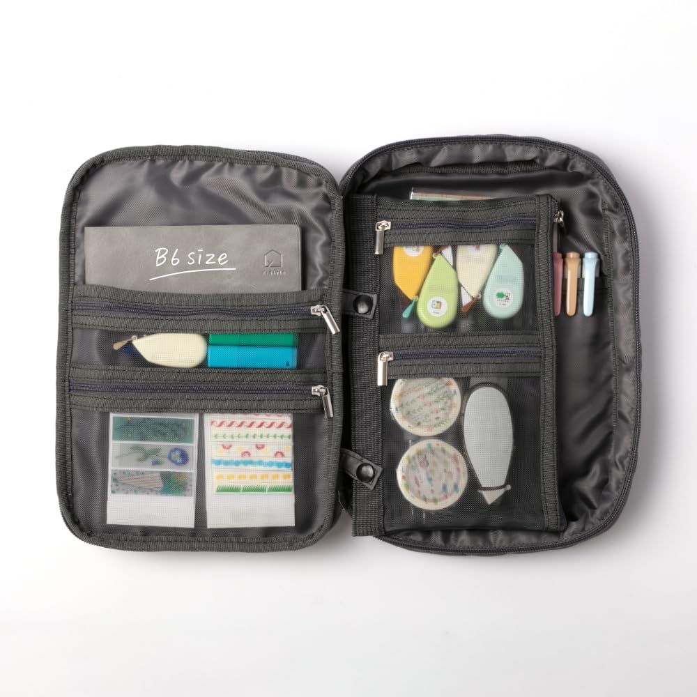 Stationery Large Holds Multiple Easy to Planner Notebook A5 Stationery Y-Style Case, Capacity, Books, Pockets, Carry, Pouch, Storage, Planner, Case,
