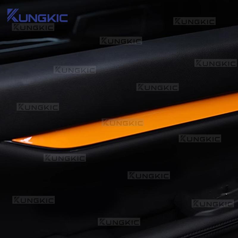 For Ford Ranger 2024 2025 LHD RHD Car Door Decor Panel Carbon fiber pattern Interior Accessories