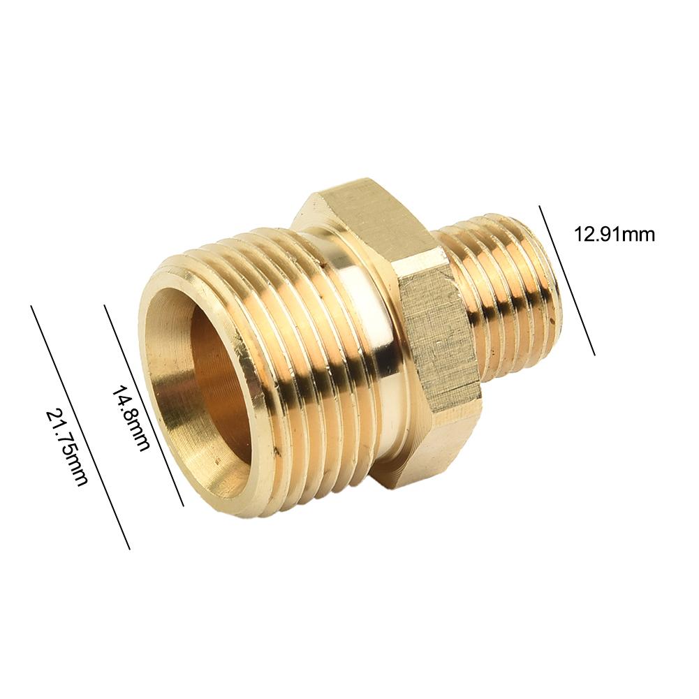

High Pressure Brass M22 Coupler Adapter For Hose Pipe Fitting Compatible With 14mm And 15mm Connectors Adapter China Mainland