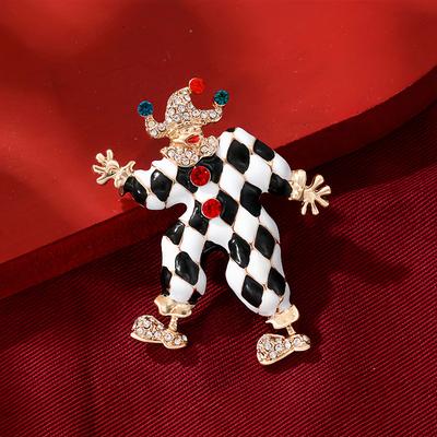 Retro Circus Clown Literary High-end Christmas Accessories Brooch