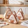 Mini Cartoon Kids Insulated Lunch Bag Outdoor Portable Triangle Oxford Bento Box Bag For Students Durable Waterproof Picnic Bag