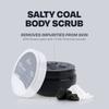 SalTherapy Salty Body Gently Deep Premium Korean Sea Salt Body Scrub Scrub, Exfoliating, Moisturizing, Cleansing, (Salty Coal, 300g)