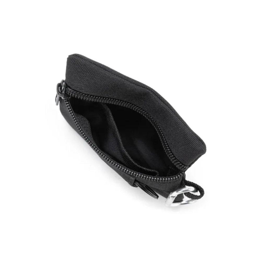 Casual Mini Coin Purse Waterproof with Nylon Lanyard Wallet Oxford Cloth Zipper Card Holder