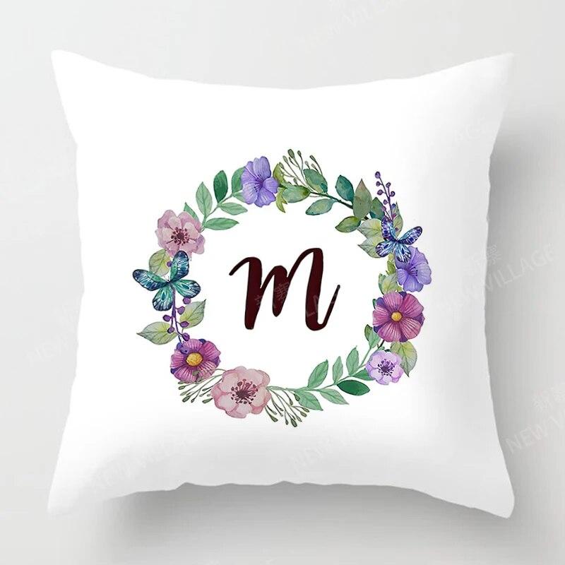 Personalized letter printed pattern pillowcase for home bedroom living room sofa decoration throw pillow pillowcase
