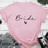 Unisex T Shirt Team Bride Bachelorette Party Shower Hen Party Bridesmaid Print Tshirt 2026 Girls Wedding Female Tops Tees